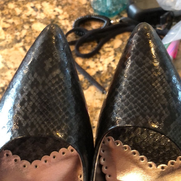 Rampage black snake print pointy toe pumps - Picture 8 of 8